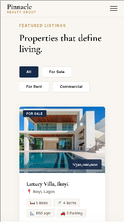 Pinnacle realty Mobile View 2